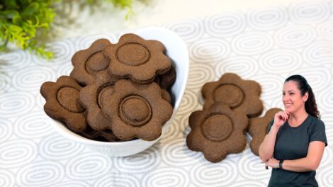 Biscoito de Aveia com Chocolate Sem Açúcar, Sem Ovos e Sem Farinha de Trigo