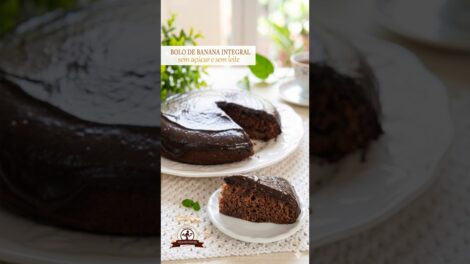 Bolo de Banana Integral Super Fofinho – Sem Açúcar e Sem Leite